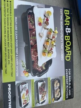 BAR-B-BOARD PRODYNE BB16 PREP AND SLICE CUTTING BOARD UTILITY TRAY COMBO